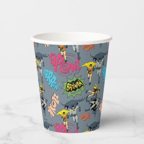 Batman And Robin Action Pattern Paper Cups