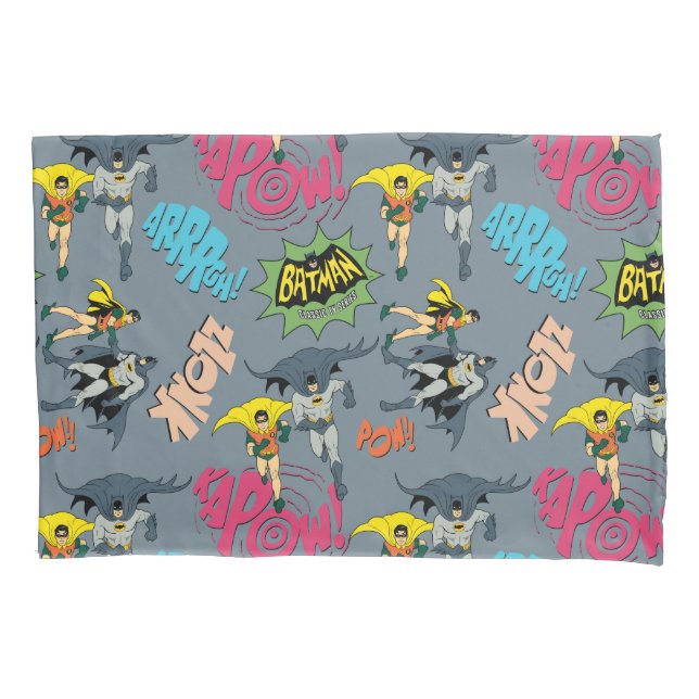 Batman And Robin Action Pattern Pillow Case (Front)