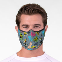 Batman And Robin Action Pattern Premium Face Mask