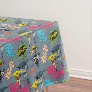Batman And Robin Action Pattern Tablecloth