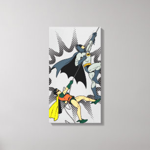 Batman And Robin Climb Canvas Print