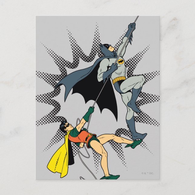 Batman And Robin Climb Postcard (Front)