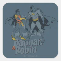 Batman Classic TV Series Logo Square Sticker, Zazzle