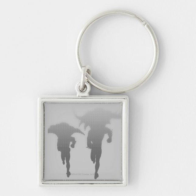Batman And Robin Halftone Gradient Keychain (Front)
