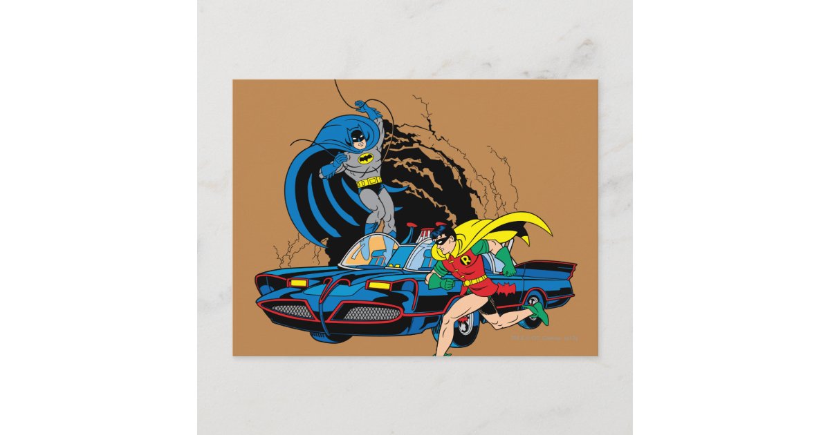 Batman And Robin In Batcave Postcard | Zazzle