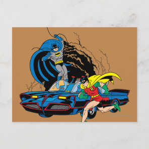 Batman And Robin In Batcave Postcard