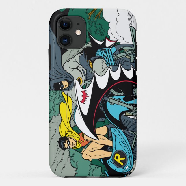 Batman And Robin In Batcycle Case-Mate iPhone Case (Back)