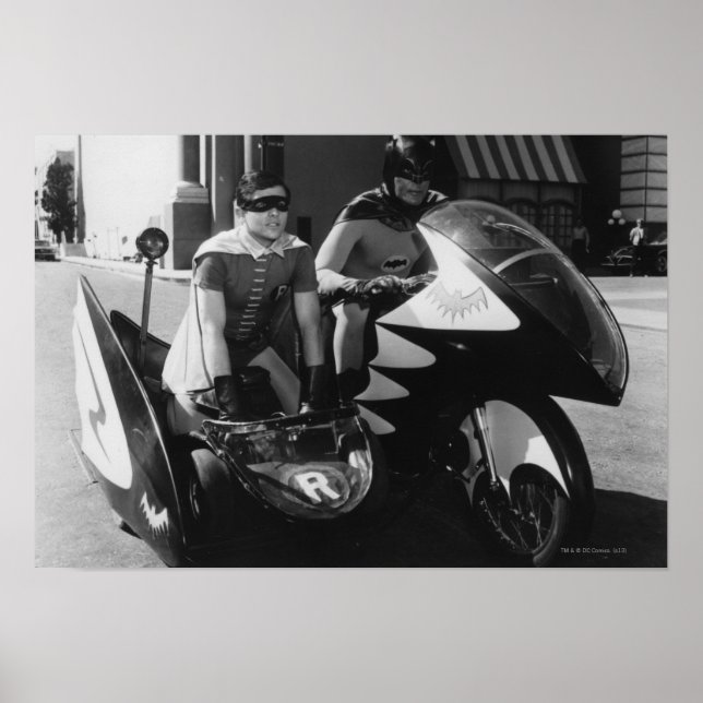 Batman and Robin in Batcycle Poster (Front)