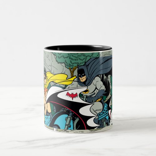 Batman And Robin In Batcycle Two_Tone Coffee Mug