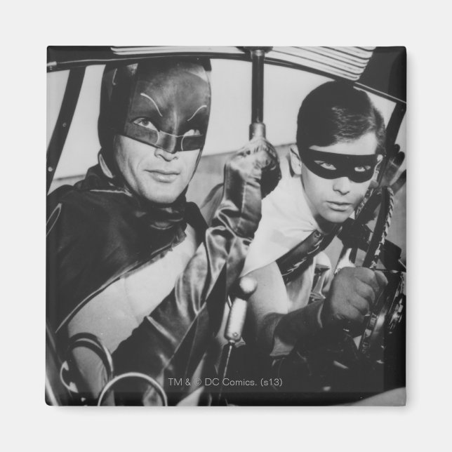 Batman and Robin In Batmobile Magnet (Front)