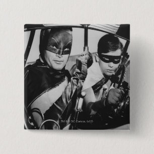 Batman and Robin In Batmobile Pinback Button