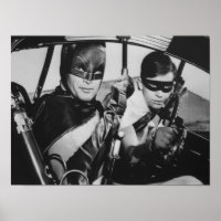 Batman and Robin In Batmobile