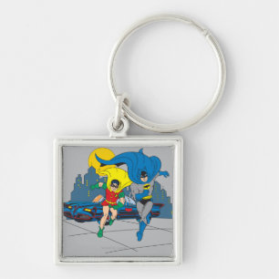 Batman And Robin Running Keychain
