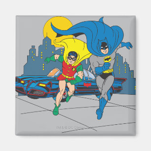 Batman And Robin Running Magnet
