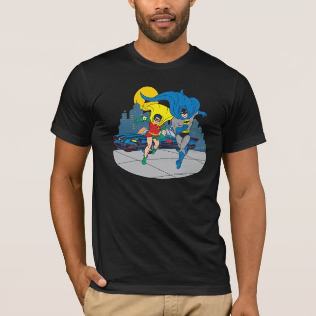 Batman And Robin Running T-Shirt (Front)