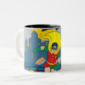 Batman And Robin Running Two-Tone Coffee Mug (Front Left)