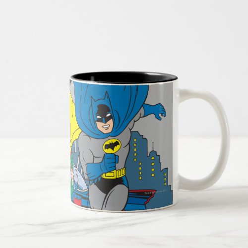 Batman And Robin Running Two_Tone Coffee Mug
