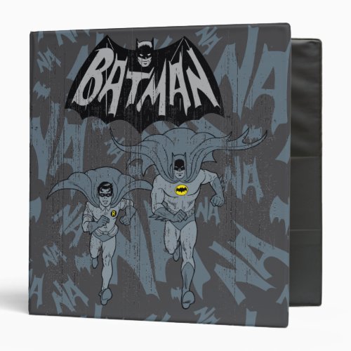 Batman And Robin With Logo Distressed Graphic 3 Ring Binder