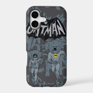 Batman And Robin With Logo Distressed Graphic iPhone 17 Case