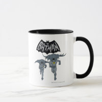 Batman And Robin With Logo Distressed Graphic