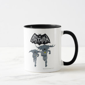 Batman And Robin With Logo Distressed Graphic Mug