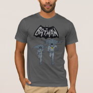 Batman And Robin With Logo Distressed Graphic T-shirt at Zazzle