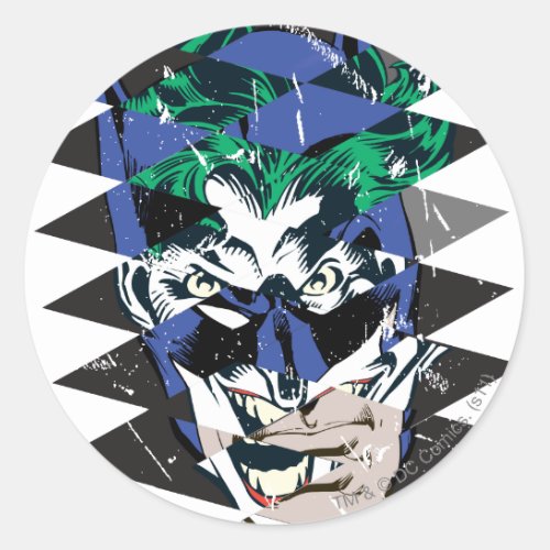 Batman and The Joker Collage Classic Round Sticker