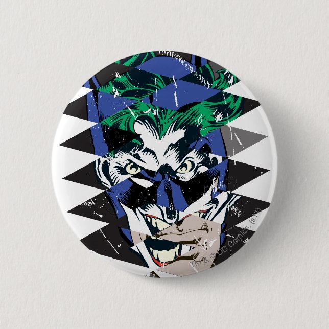 Batman and The Joker Collage Pinback Button (Front)