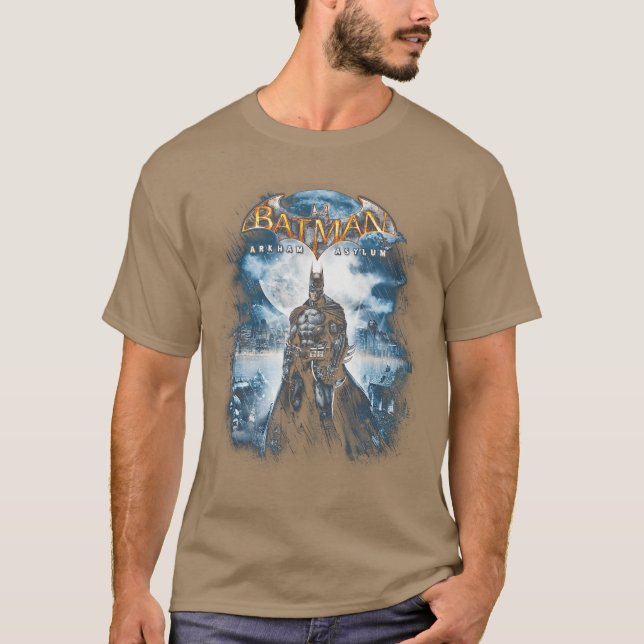 Batman Arkham Asylum Game Cover friend T-Shirt (Front)