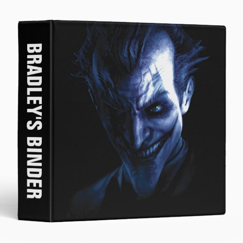 Batman Arkham Asylum  The Joker In Shadow 3 Ring Binder