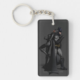 Batman Arkham City Batman and Catwoman Keychain
