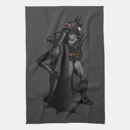 Batman Arkham City  Batman and Catwoman Kitchen Towel