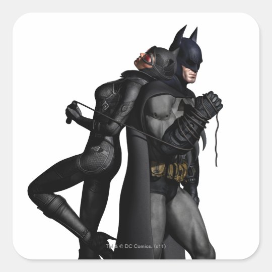 Batman Arkham City | Batman and Catwoman Square Sticker