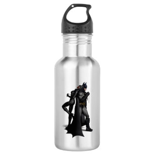 Batman Arkham City   Batman and Catwoman Stainless Steel Water Bottle
