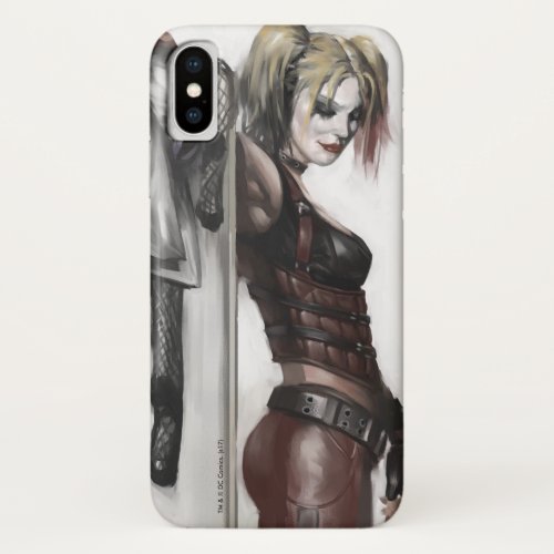 Batman Arkham City  Harley Quinn Illustration iPhone X Case