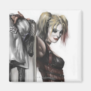 Batman Arkham City Harley Quinn Illustration Magnet