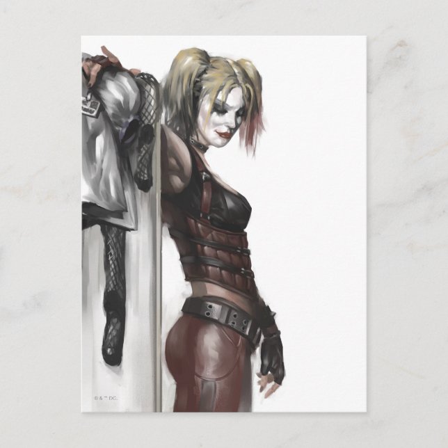 Batman Arkham City | Harley Quinn Illustration Postcard (Front)