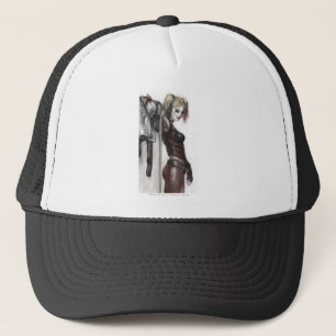 Batman Arkham City Harley Quinn Illustration Trucker Hat