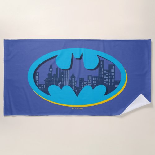 Batman  Arkham City Symbol Beach Towel