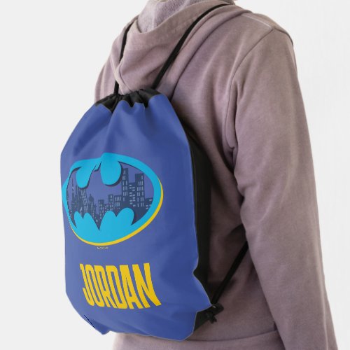 Batman  Arkham City Symbol Drawstring Bag