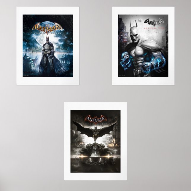 Batman Arkham Games Wall Art Sets (Front)