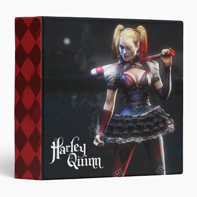 Batman Arkham Knight | Harley Quinn with Bat 3 Ring Binder (Front/Spine)