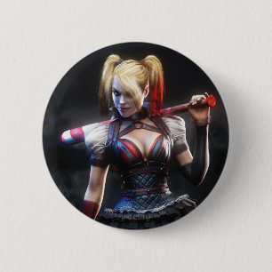 Batman Arkham Knight Harley Quinn with Bat Button