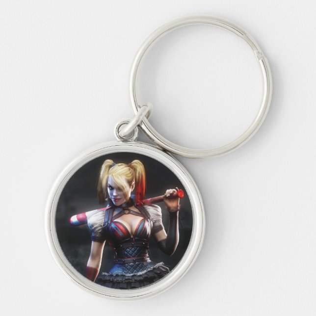 Batman Arkham Knight | Harley Quinn with Bat Keychain (Front)