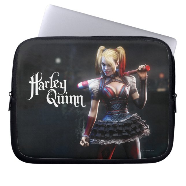 Batman Arkham Knight | Harley Quinn with Bat Laptop Sleeve (Front)