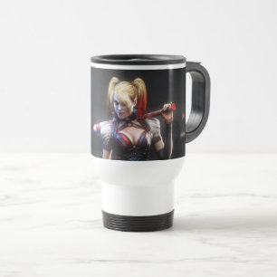 Batman Arkham Knight   Harley Quinn with Bat Travel Mug