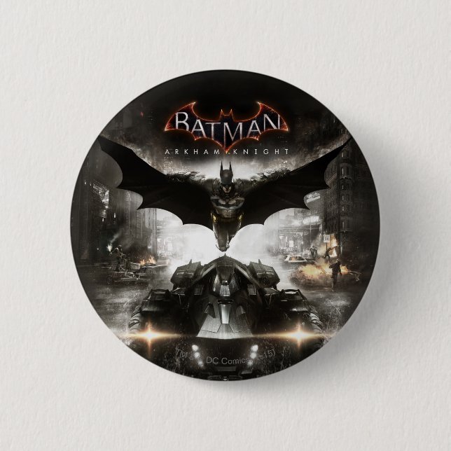 Batman Arkham Knight Key Art Pinback Button (Front)