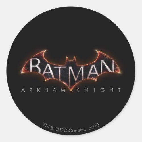 Batman Arkham Knight Logo Classic Round Sticker