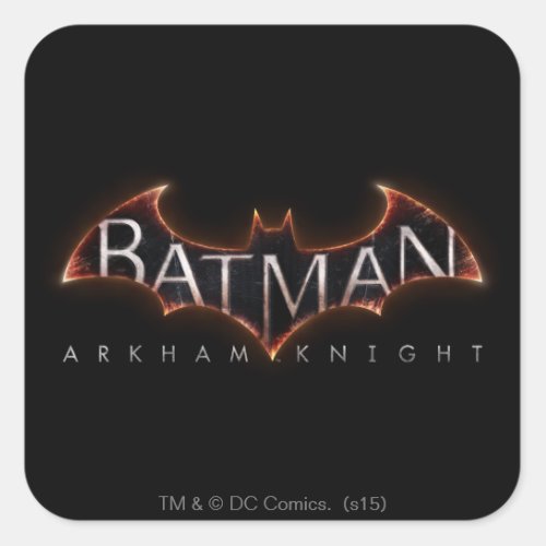 Batman Arkham Knight Logo Square Sticker