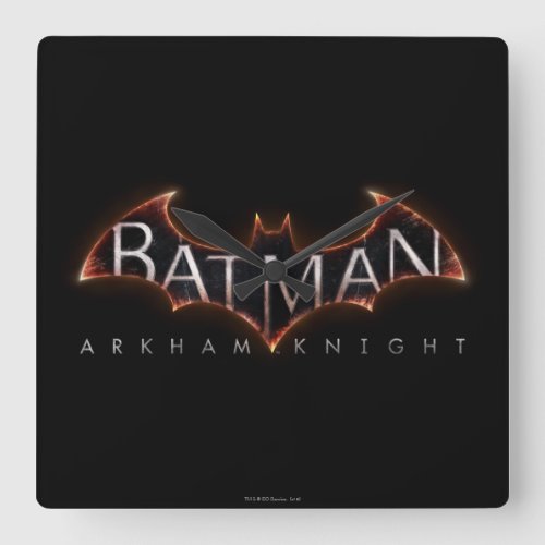 Batman Arkham Knight Logo Square Wall Clock